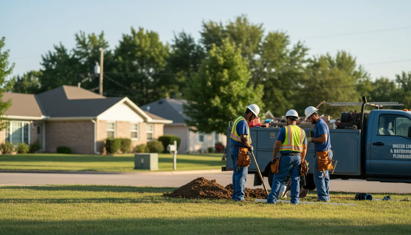 Residential water line and bathroom plumbing service in Edgerton, WY